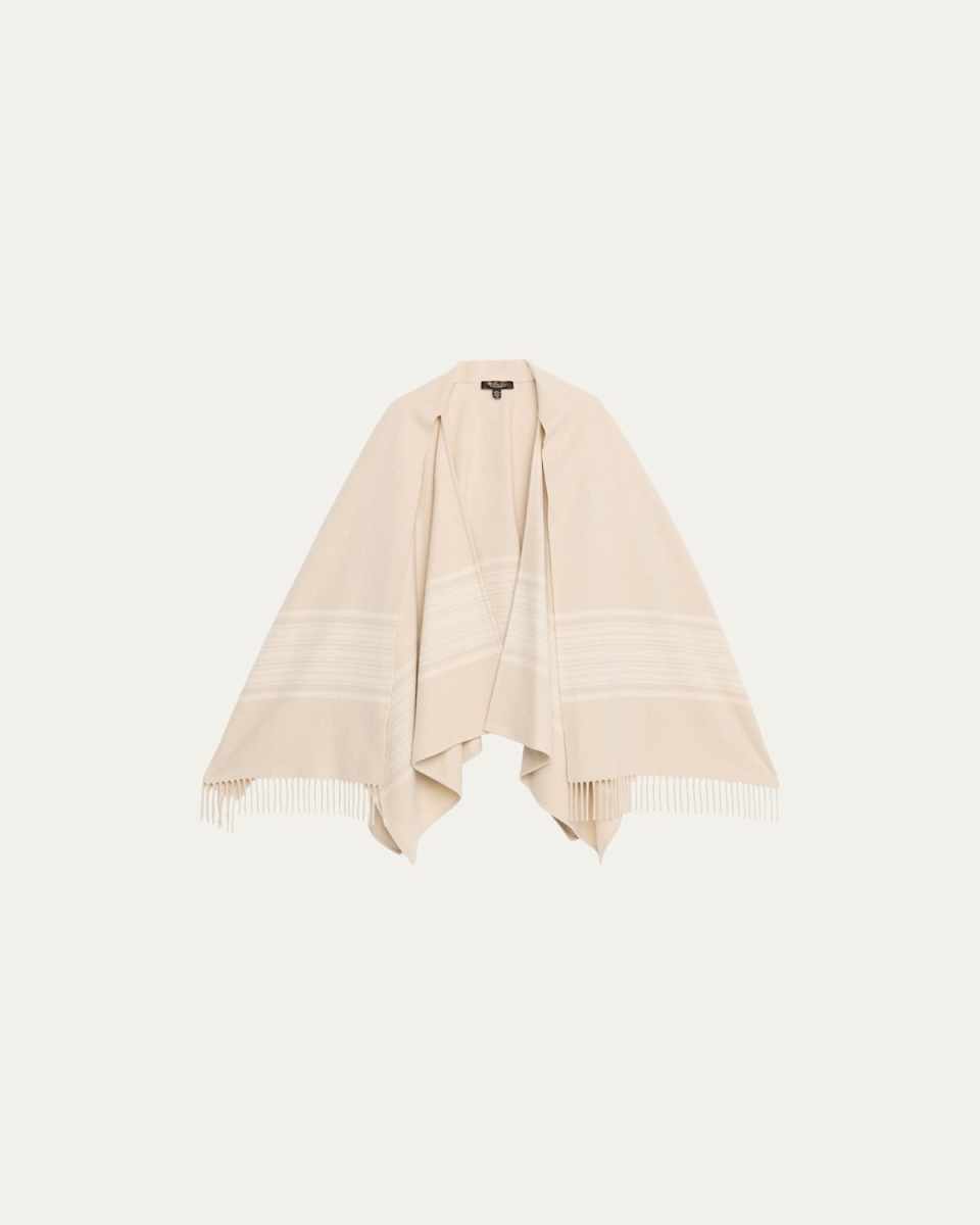 Daisy Cashmere Fringed Scarf Cape